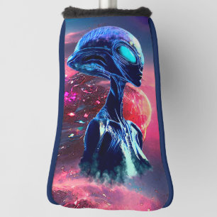 Alien Wisdom Psychedelic Scifi Art Trucker Hat Golf Head Cover