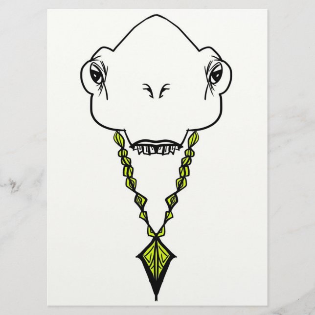 Alien With a Gold Chain Menu (Front)