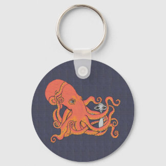 Alien with Octopus Friend Key Chain