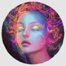 Alien Woman with Cosmic Hair 