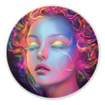 Alien Woman with Cosmic Hair 