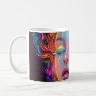Alien Woman with Cosmic Hair  Coffee Mug