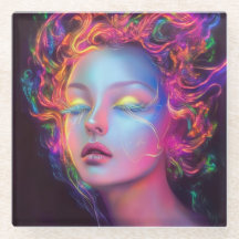 Alien Woman with Cosmic Hair 