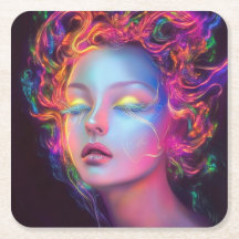 Alien Woman with Cosmic Hair 