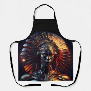Alien Woman With Metal Headdress Apron
