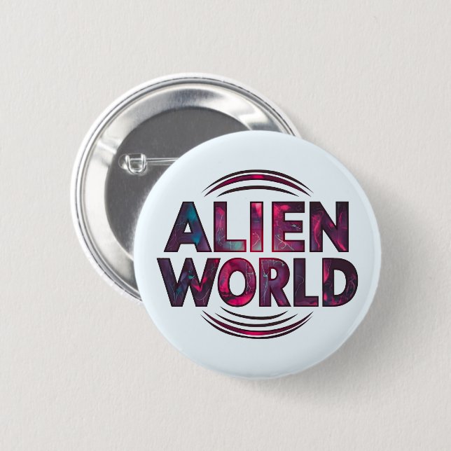 Alien World 2 Inch Round Button (Front & Back)