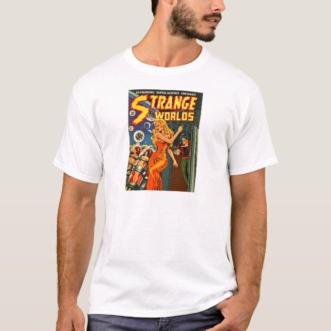 Alien World Beautiful Space Woman T-Shirt (Front)