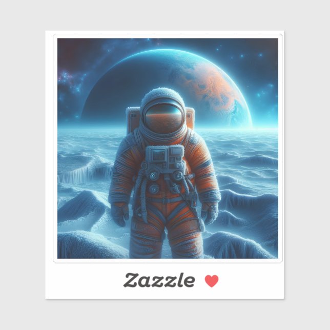 Alien World Explorer Under Distant Planet (Sheet)