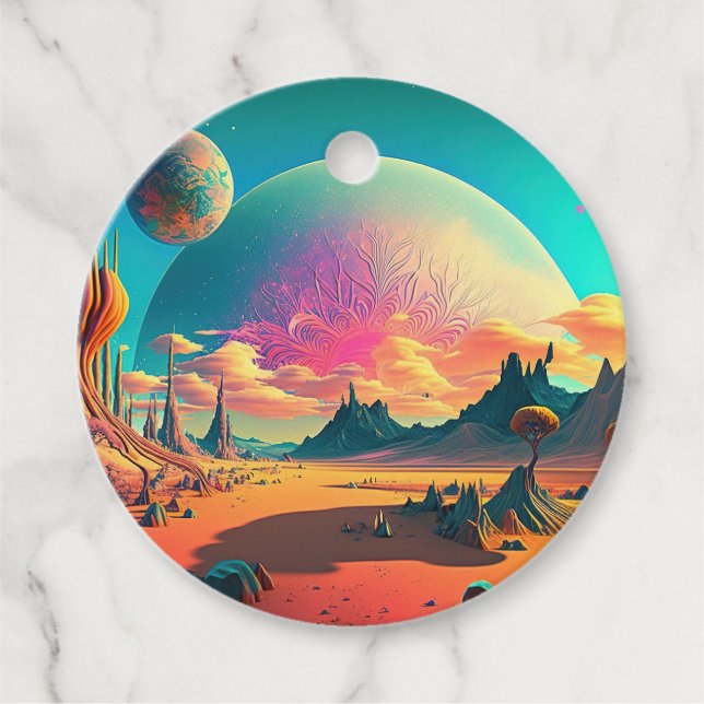 Alien world favour tags (Front)
