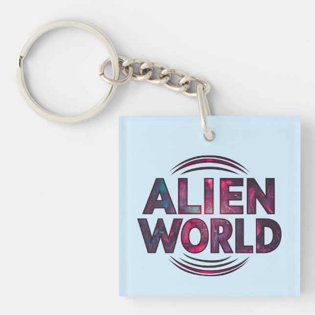 Alien World Keychain (Front)