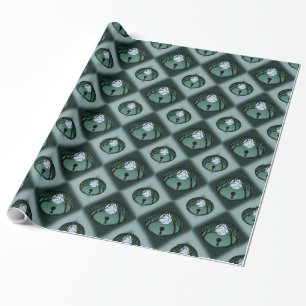 Alien Wrapping Paper Cute ET Grey Christmas Paper