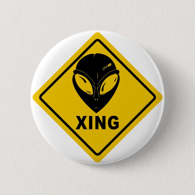 Alien X-ING 2 Inch Round Button (Front)