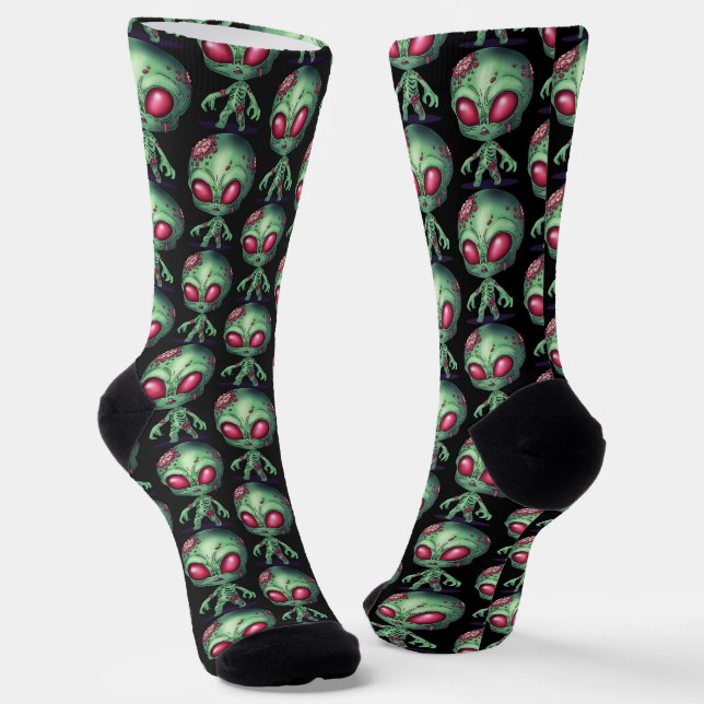 Alien Zombie Socks (Angled)