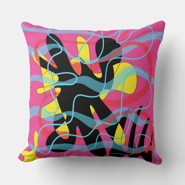 AlienBZZ Throw Pillow (Front)