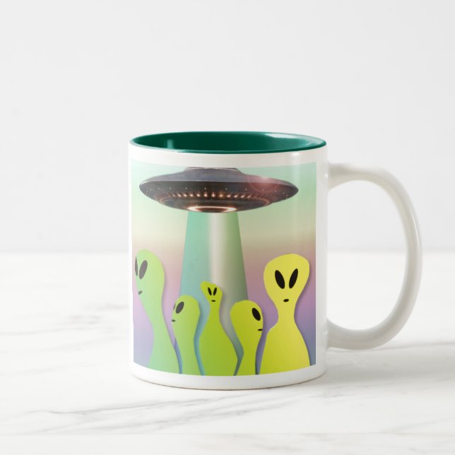 aliens amicaux tasse à café à deux tons (Droit)