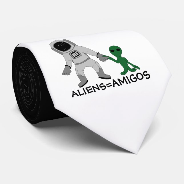 Aliens = Amigos, Astronaut & Extraterrestrial Tie (Rolled)