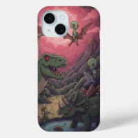 Aliens and Dinosaurs Under Crimson Skies