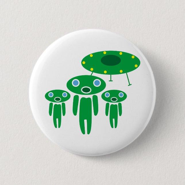 Aliens arrival 2 inch round button (Front)