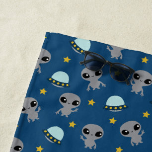 Aliens Beach Towel