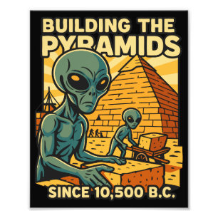 Aliens Building Pyramids Pyramid Construction Crew Photo Print