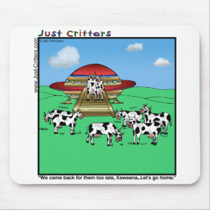 Aliens Cows Mouse Pad