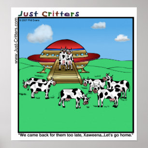 Aliens Cows Poster