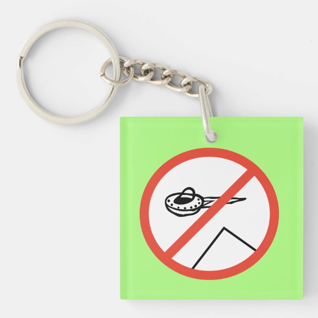 Aliens did not build pyramids keychain (Front)