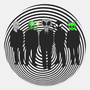 Aliens en autocollants noirs