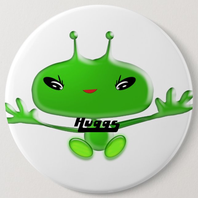Aliens Huggs 6 Inch Round Button (Front)