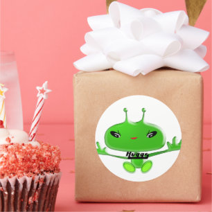 Aliens Huggs Classic Round Sticker