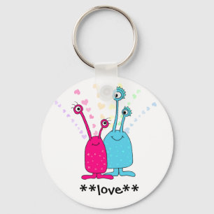 Aliens in Love Keychain