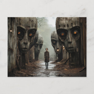 Aliens Next Door: Girl With Heads Postcard