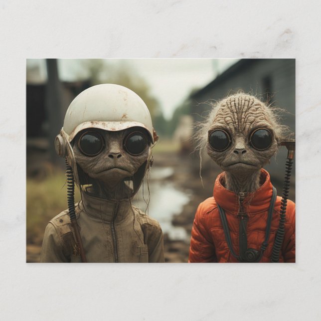 Aliens Next Door: Strange Cats Postcard (Front)