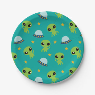 Aliens Paper Plates