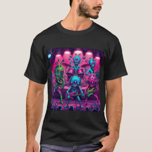 Aliens playing music on stage  T-Shirt