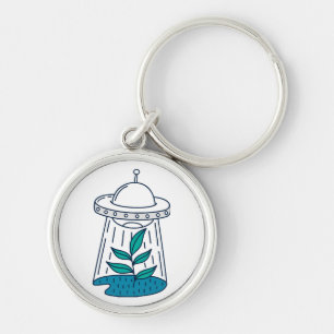 Aliens UFO Keychain