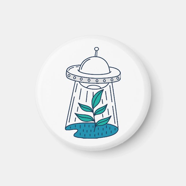 Aliens UFO Magnet (Front)