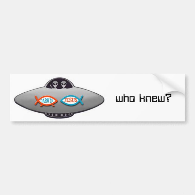 aliens who knew? bumper sticker (Front)