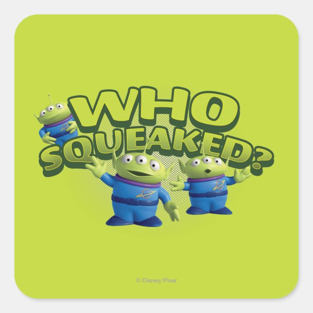 Aliens: Who Squeaked Square Sticker (Front)