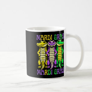Aligator Crocodiles Louisiana Mardi Gras Carnival Coffee Mug