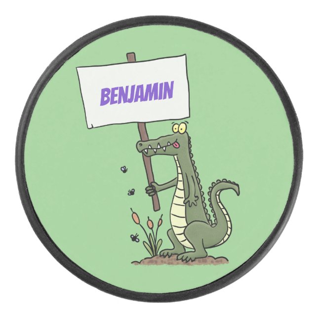 Aligator de crocodile drôle avec dessin animé (Devant)