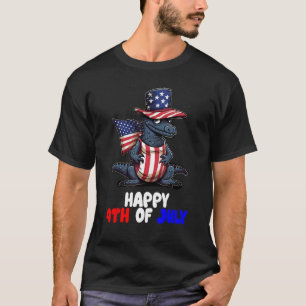 Aligator Reptile 4th of July American Flag Veteran T-Shirt