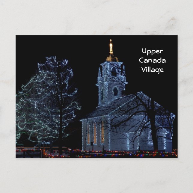 Alight at Night - Upper Canada Village Postcard (Front)