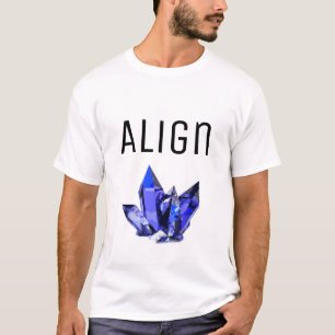 Align Custom Text with Blue Crystals Spiritual LOA T-Shirt