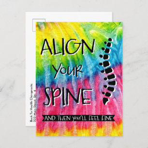 Align Your Spine And Then You'll Feel Fine Chiro Postcard