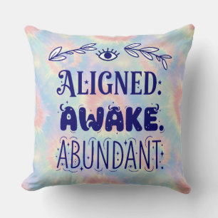 Aligned Awake Abundant Esoteric Throw Pillow