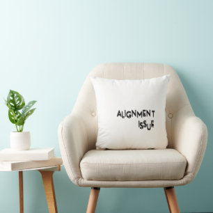 Alignment Issue Corporate Aesthetic Accent Pillow