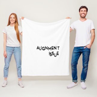 Alignment Issue Minimalist Oversized Soft Fleece Blanket
