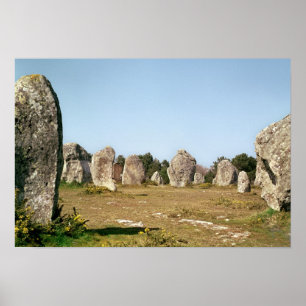 Alignment of standing stones, Megalithic Poster