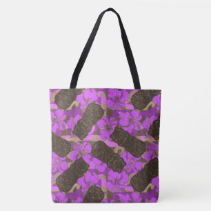 Ali'i Refuge Hawaiian Hibiscus Tiki Beach Bag